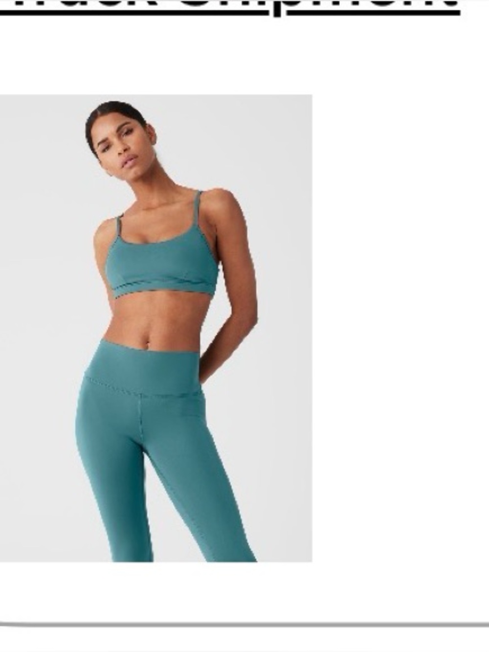 ALO Yoga airlift intrigue bra. Teal agate. Size M